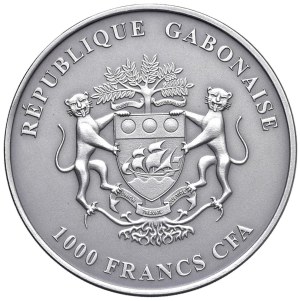Foreign coins - CAMEROON 1,000 Francs CFA 2015 Leopard - AG (g ...