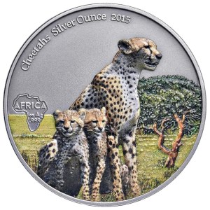 Foreign coins - CAMERUN 1.000 Franchi CFA 2015 Gattopardo - AG (g ...