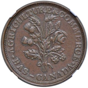 Foreign coins - CANADA Sou - LC-33a1 CU In slab NGC XF 40 BN BELLE...