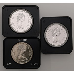 Foreign coins - CANADA Lotto di tre astucci come da foto. Da esami...