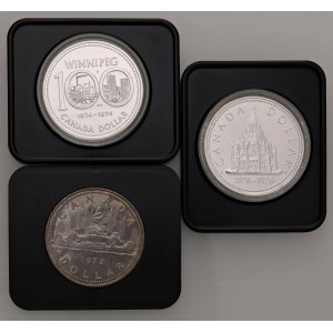 Foreign coins - CANADA Lotto di tre astucci come da foto. Da esami...