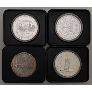 Foreign coins - CANADA Lotto di quattro astucci come da foto. Da e...