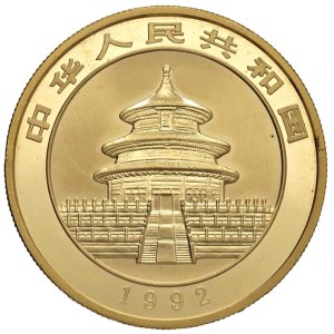 Foreign coins - CINA 100 Yuan 1992 - AU (g 31,21) Colpetto al bord...