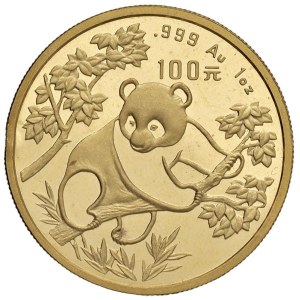 Foreign coins - CINA 100 Yuan 1992 - AU (g 31,21) Colpetto al bord...