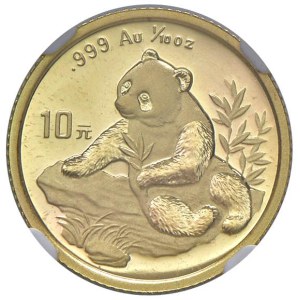 Foreign coins - CINA 10 Yuan 1998 - KM 1127 AU In slab NGC MS 69 S...