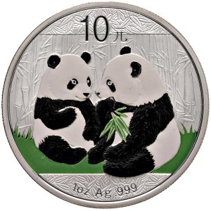 Foreign coins - CINA 10 Yuan 2009 Panda colorati - AG (g 31,1)...