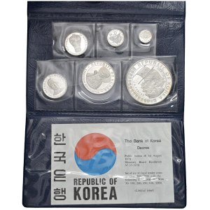 Foreign coins - COREA 1.000, 500, 250, 200, 100 e 50 Won 1970 - AG...