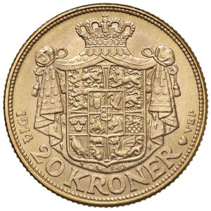 Foreign coins - DANIMARCA Cristiano X (1912-1947) 20 Kroner 1914 -...