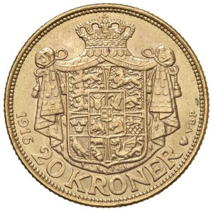 Foreign coins - DENMARK Christian X (1912-1947) 20 Kroner 1916 -...