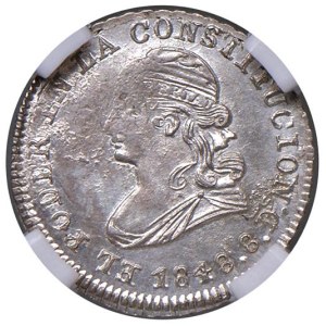 Foreign coins - ECUADOR Repubblica (1830-) 1/2 Real 1848 GJ - KM 3...