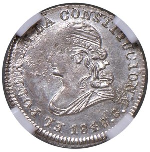 Foreign coins - ECUADOR Republic (1830-) 1/2 Real 1848 GJ - KM 3...