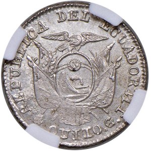 Foreign coins - ECUADOR Repubblica (1830-) 1/2 Real 1848 GJ - KM 3...
