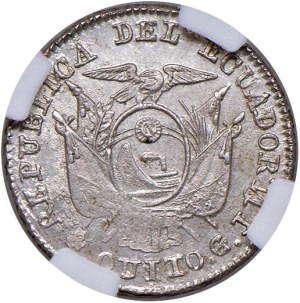 Foreign coins - ECUADOR Republic (1830-) 1/2 Real 1848 GJ - KM 3...