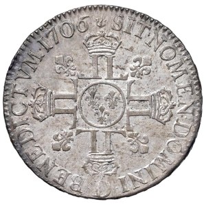 Foreign coins - FRANCIA Luigi XIV (1643-1715) Ecu 1706 D - KM 360;...
