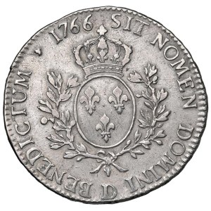 Foreign coins - FRANCIA Luigi XV (1715-1774) Ecu 1766 D - KM 512.6...