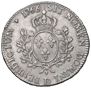 Foreign coins - FRANCE Louis XV (1715-1774) Ecu 1766 D - KM 512.6...
