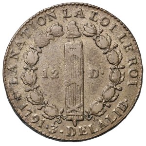 Foreign coins - FRANCIA Luigi XVI (1774-1792) 12 Deniers 1791 A - ...