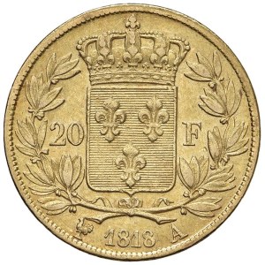 Foreign coins - FRANCIA Luigi XVIII (1815-1824) 20 Franchi 1818 A ...