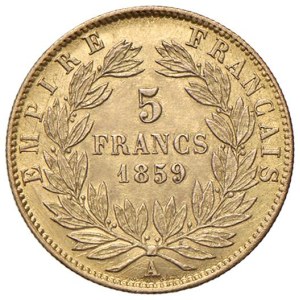 Foreign coins - FRANCIA Napoleone III (1852-1870) 5 Franchi 1859 A...