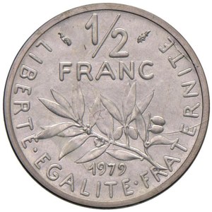 Foreign coins - FRANCE Half Franc 1979 Piefort - KM P634 AG RRR...