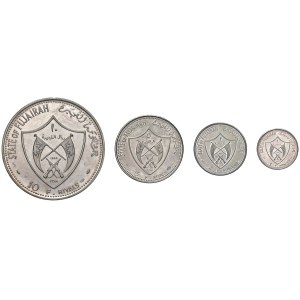 Foreign coins - FUJAIRAH 10, 5, 2 e 1 Riyals 1969 - KM 1, 2, 3, 4 ...