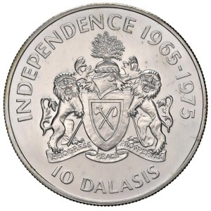 Foreign coins - GAMBIA 10 Dalasis 1975 - KM 16a AG 1975 10th Anniv...