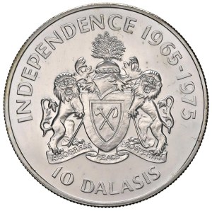Foreign coins - GAMBIA 10 Dalasis 1975 - KM 16a AG 1975 10th Anniv...