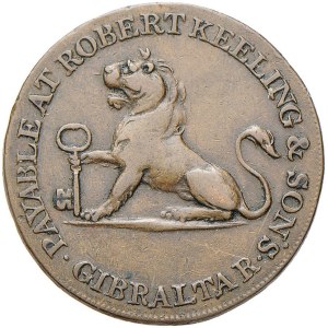 Foreign coins - GIBILTERRA 2 Quartos 1810 - KM Tn4.1 CU (g 7,41)...