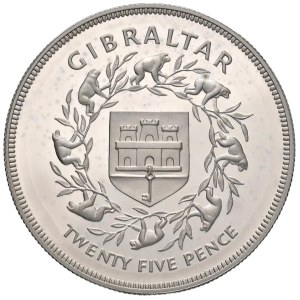 Foreign coins - GIBILTERRA Elisabetta II (1952-2022) 25 New Pence ...