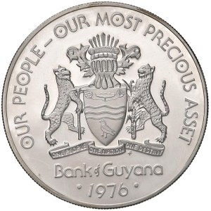 Foreign coins - GUYANA 10 Dollari 1976 - AG (g 42,99)...