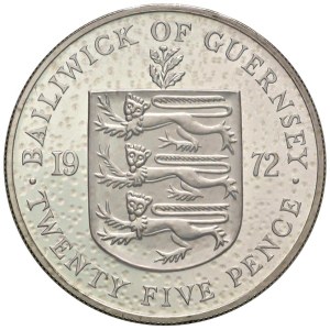 Foreign coins - GUERNSEY Elizabeth II (1952-2022) 25 Pence 1972 -...