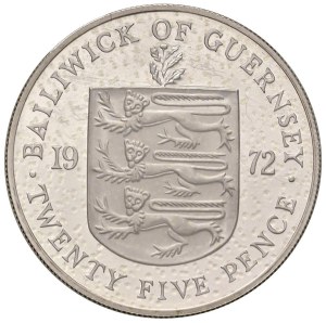 Foreign coins - GUERNSEY Elizabeth II (1952-2022) 25 Pence 1972 -...