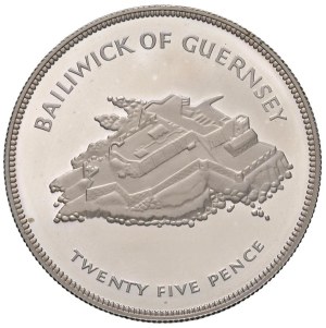 Foreign coins - GUERNSEY Elizabeth II (1952-2022) 25 Pence 1977 -...