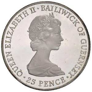 Foreign coins - GUERNSEY Elisabetta II (1952-2022) 25 Pence 1980 -...