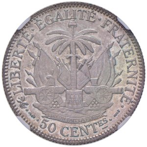 Foreign coins - HAITI First Republic (1859-1957) 50 Centimes 189...