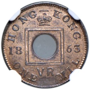 Foreign coins - HONG KONG Victoria (1842-1901) Mil 1863 - KM 1 CU ...