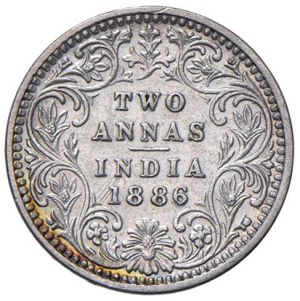 Foreign coins - INDIA Victoria (1837-1901) 2 Annas 1886 B - KM 488...