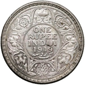 Foreign coins - INDIA George V (1910-1936) Rupee 1919 - KM 524 AG...