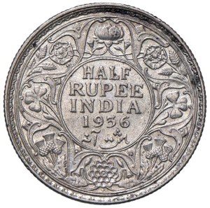 Foreign coins - INDIA George V (1910-1936) 1/2 Rupee 1936 Bombay ...