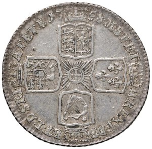 Foreign coins - ENGLAND George II (1727-1760) Shilling 1758 -...