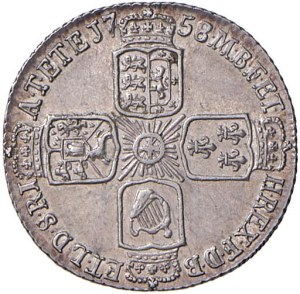 Foreign coins - ENGLAND George II (1727-1760) 6 Pence 1758 - ...
