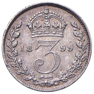 Foreign coins - ENGLAND Victory (1837-1901) 3 Pence 1899 - KM...