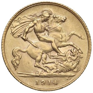 Foreign coins - INGHILTERRA Giorgio V (1910-1936) Mezza sterlina 1...
