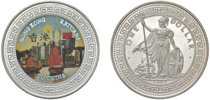 Foreign coins - ENGLAND Fantasy trade dollar 1997 (2) Return ...