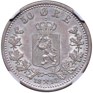 Foreign coins - NORWAY Oscar II (1872-1907) 50 Ã