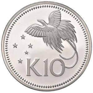 Foreign coins - PAPUA NUOVA GUINEA 10 Kina 1975 - AG (g 41,81)...