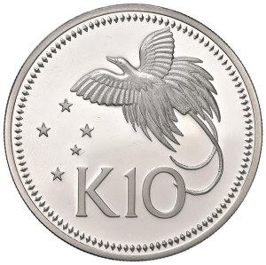 Foreign coins - PAPUA NEW GUINEA 10 Kina 1975 - AG (g 41.81)...