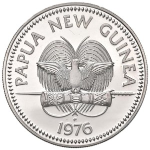 Foreign coins - PAPUA NEW GUINEA 5 Kina 1976 - AG (g 28.01)...