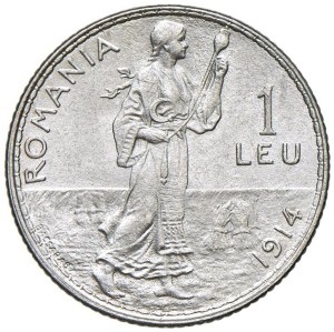 Foreign coins - ROMANIA Carol I (1866-1914) Leu 1914 - KM 42 AG (g...