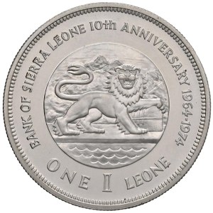 Foreign coins - SIERRA LEONE Siaka Stevens (1971-1985) Leone 1974 ...